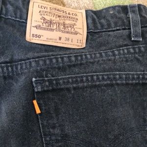 Rare blank tab San Francisco Vintage 80’s orange tab black Levi’s shorts unisex